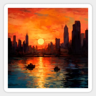 New York sunset I Magnet